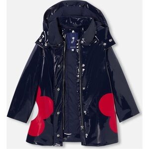 JACADI PARIS Girl Patent Raincoat, Navy 6